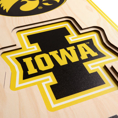 NCAA Iowa Hawkeyes 3D Stadium Banner 8' X 32'