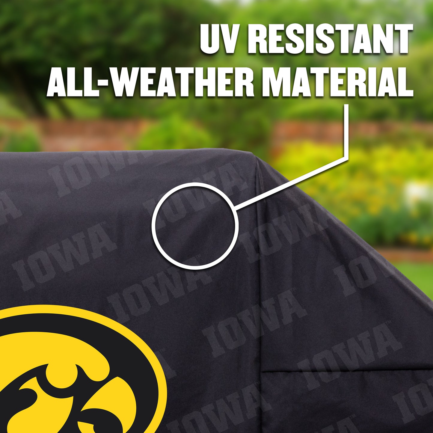 NCAA Iowa Hawkeyes Heavy Duty Grill Cover