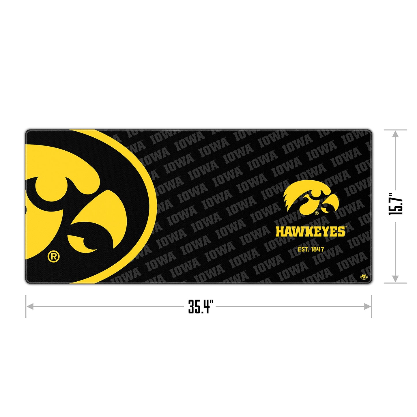 Iowa Hawkeyes Logo Series Desk Pad Alt 1