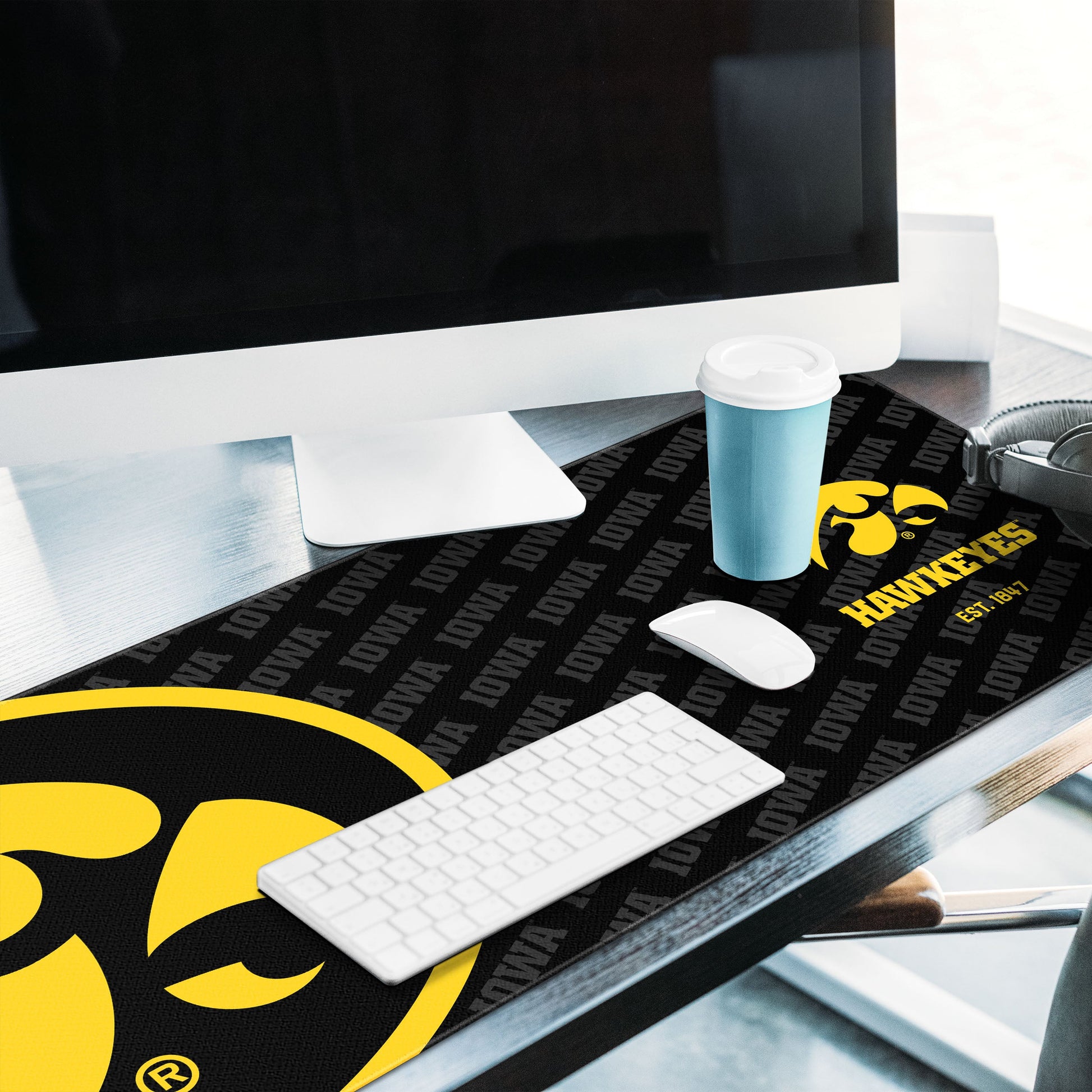 Iowa Hawkeyes Logo Series Desk Pad Alt 2
