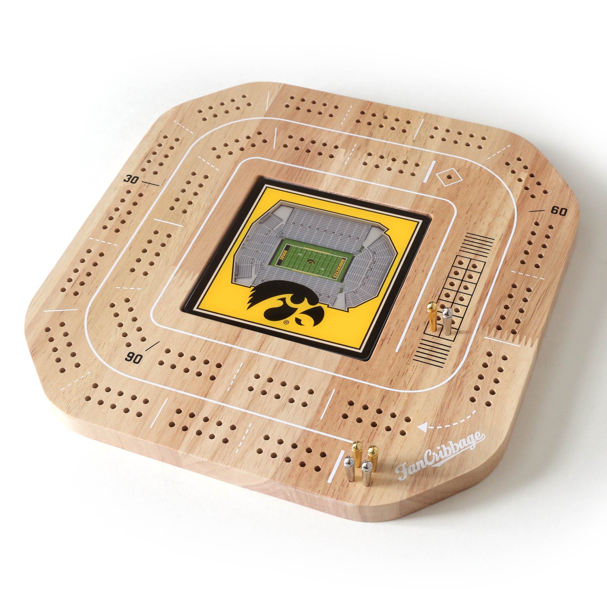NCAA Iowa Hawkeyes StadiumView Cribbage