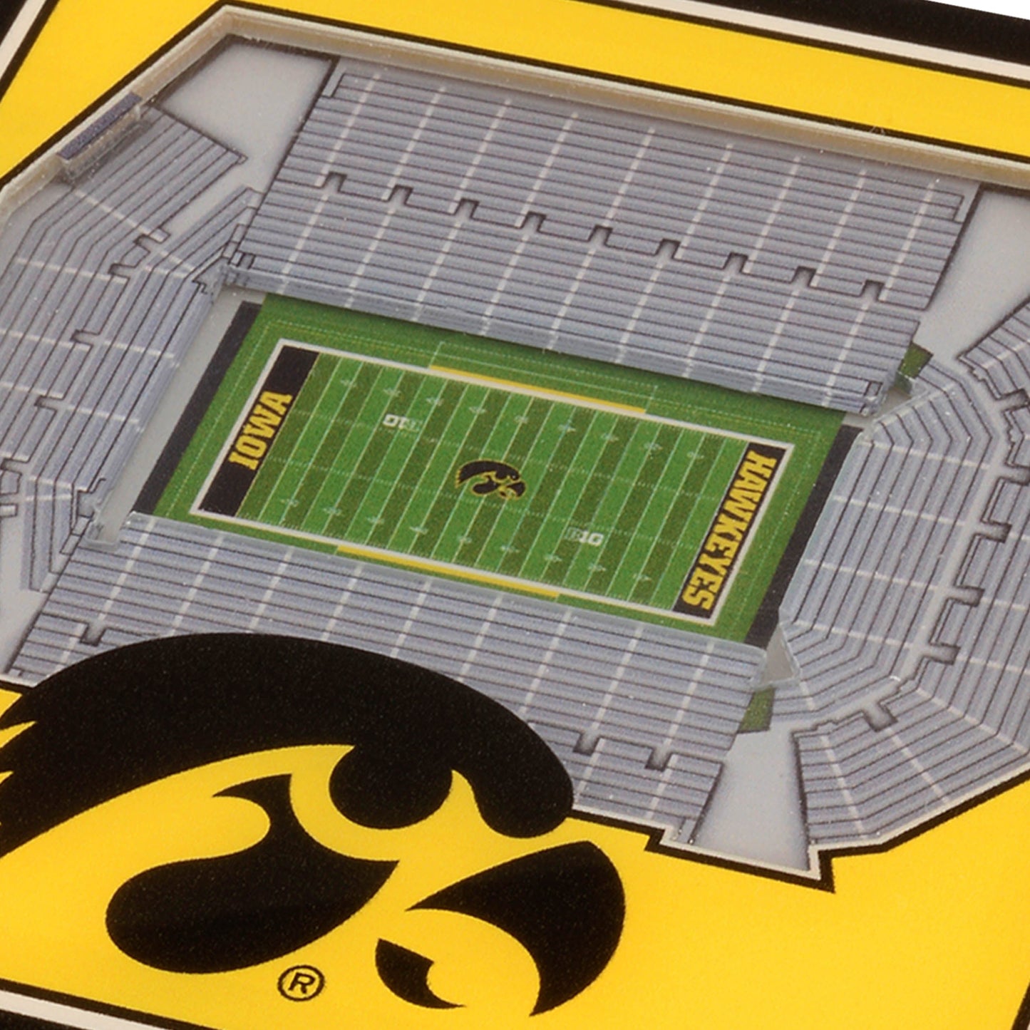 NCAA Iowa Hawkeyes StadiumView Cribbage