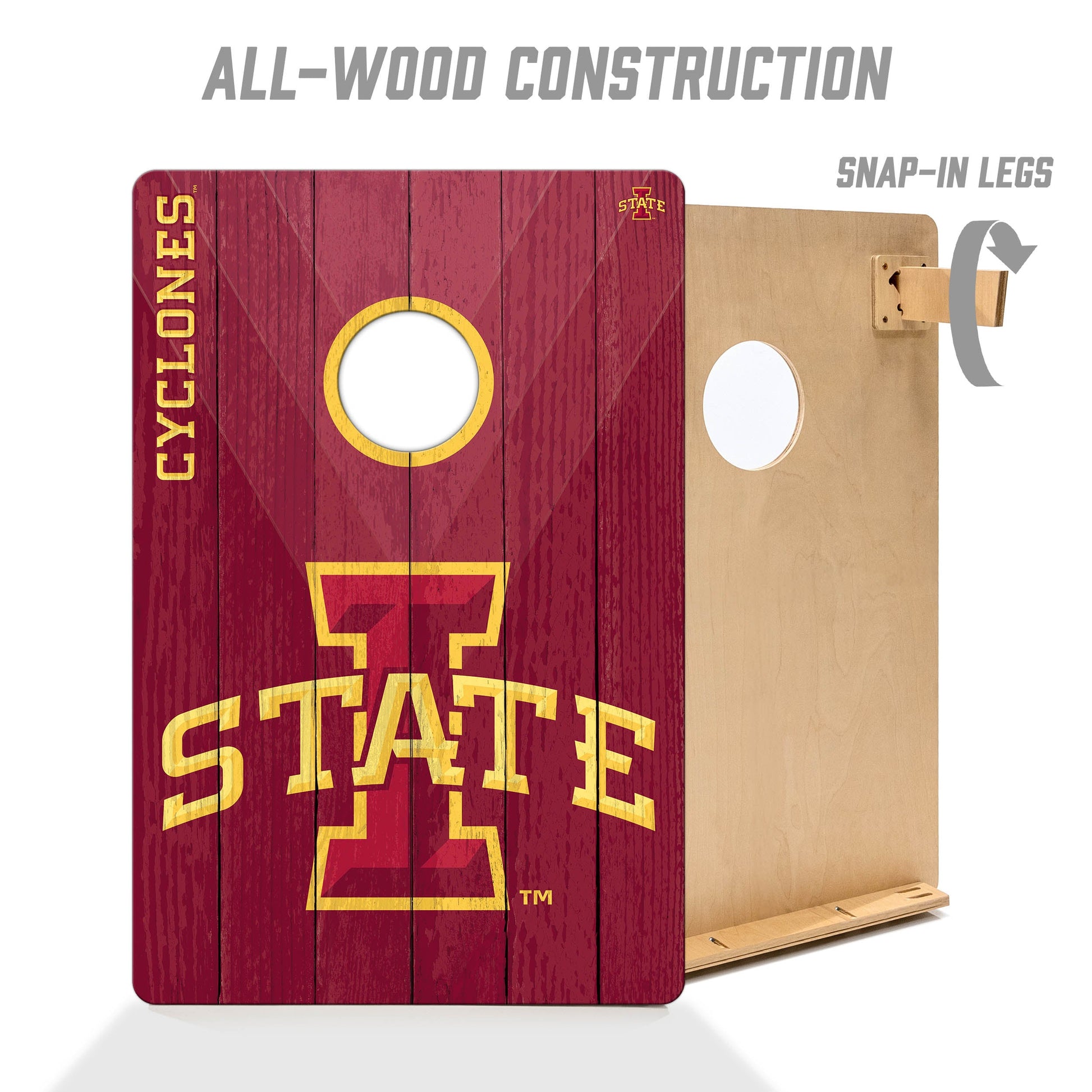 NCAA Iowa State Cyclones 2' X 3' All-Wood Cornhole Set - Alt 2