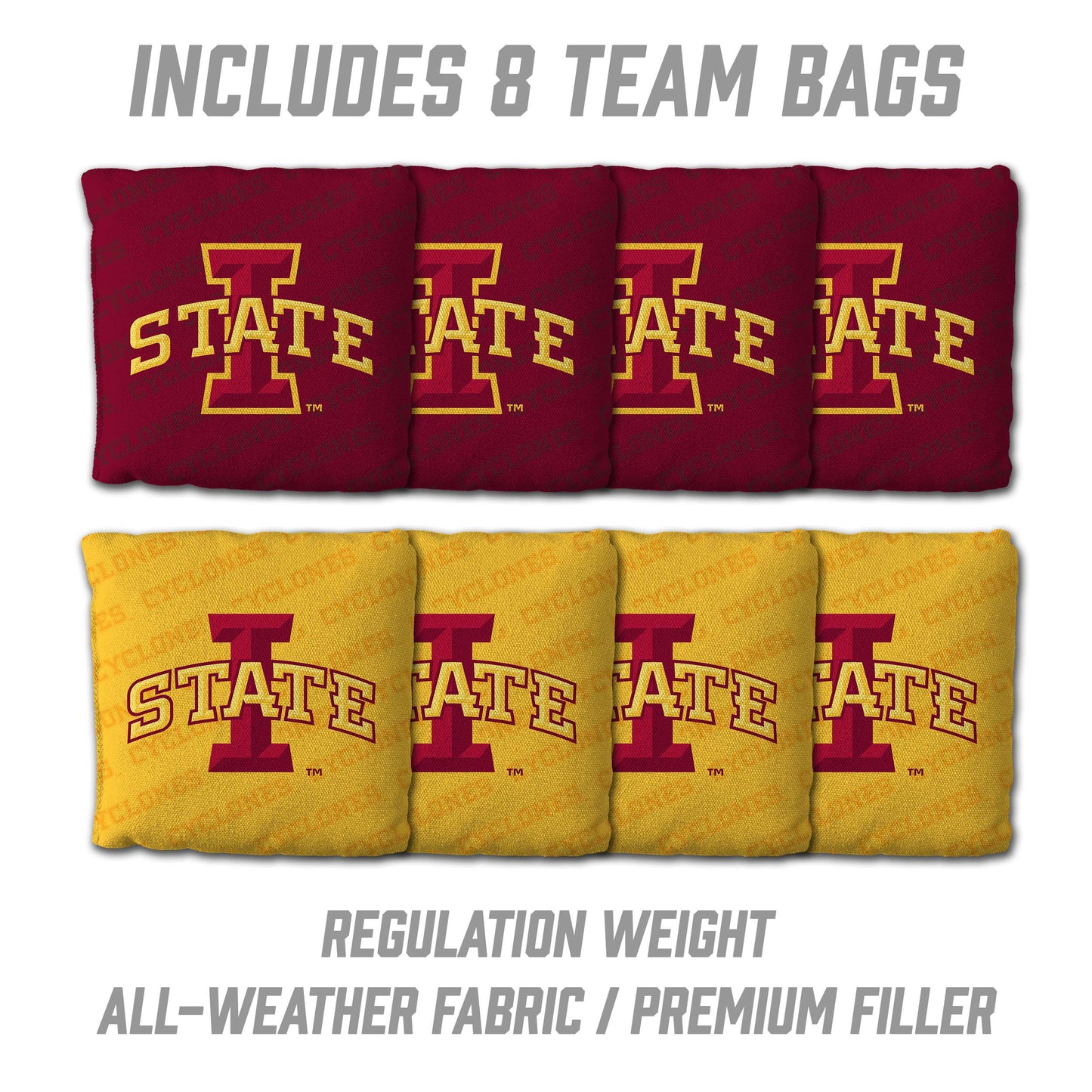 NCAA Iowa State Cyclones 2' X 3' All-Wood Cornhole Set - Alt 3