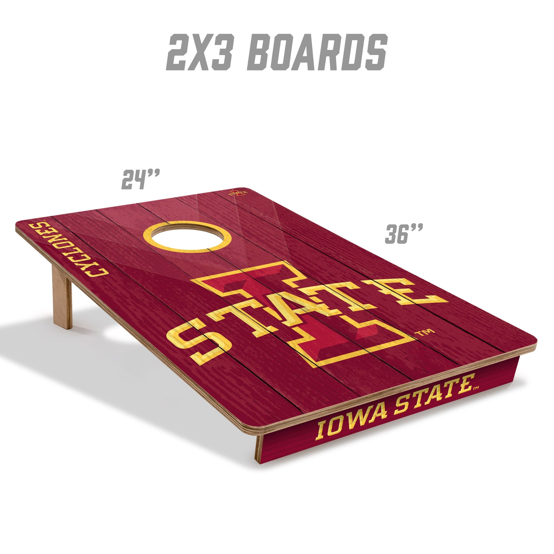 NCAA Iowa State Cyclones 2' X 3' All-Wood Cornhole Set - Alt 4