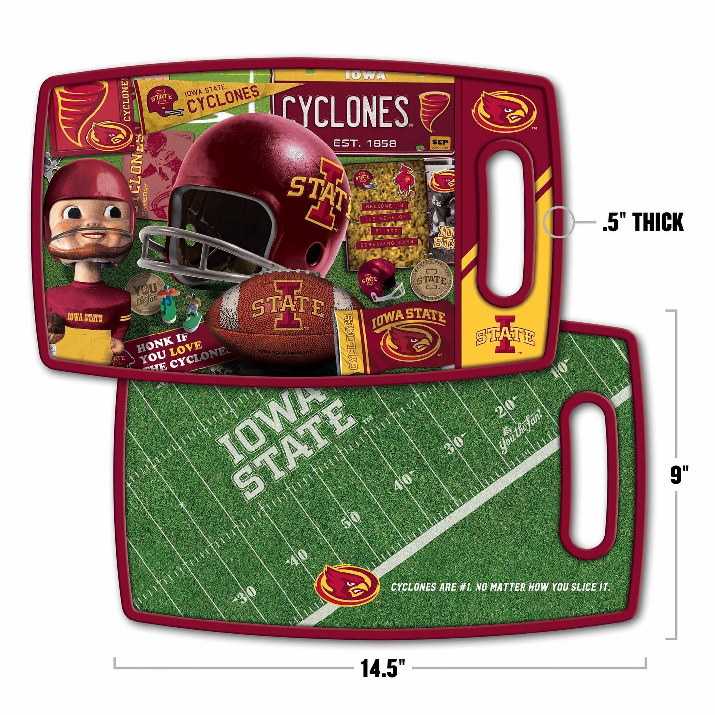 Iowa State Cyclones Retro Series Cutting Board Alt 1