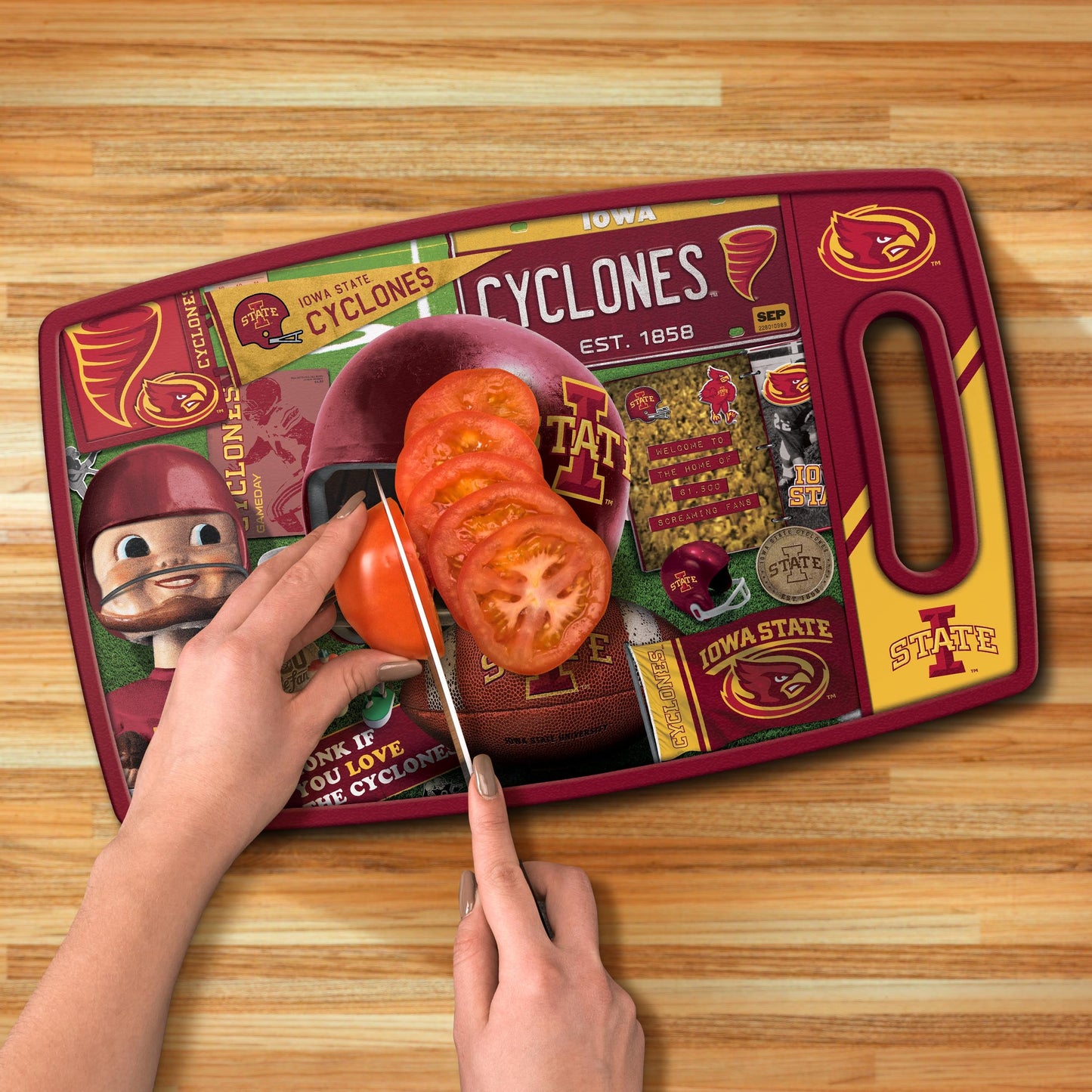 Iowa State Cyclones Retro Series Cutting Board Alt 3