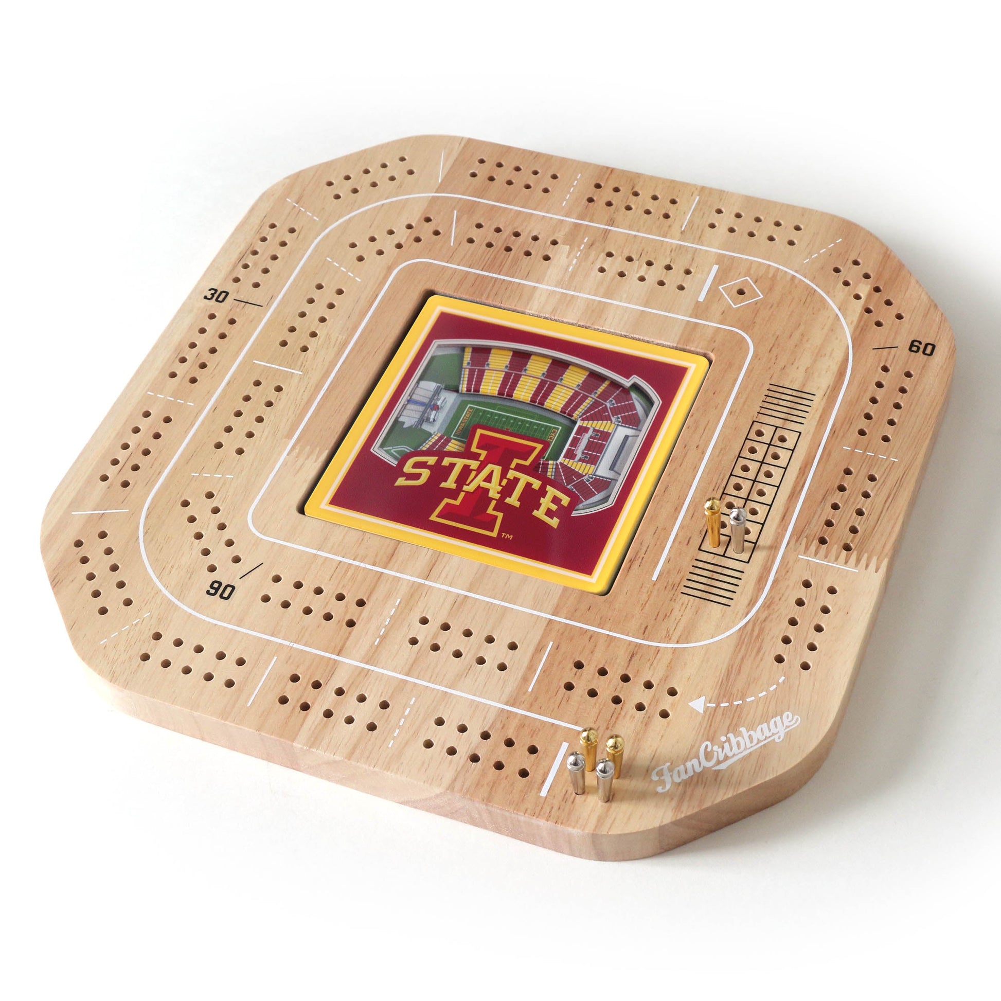 NCAA Iowa State Cyclones StadiumView Cribbage