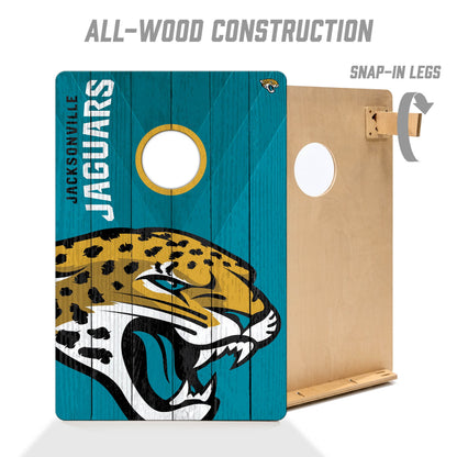 NFL Jacksonville Jaguars 2' X 3' All-Wood Cornhole Set - Alt 2