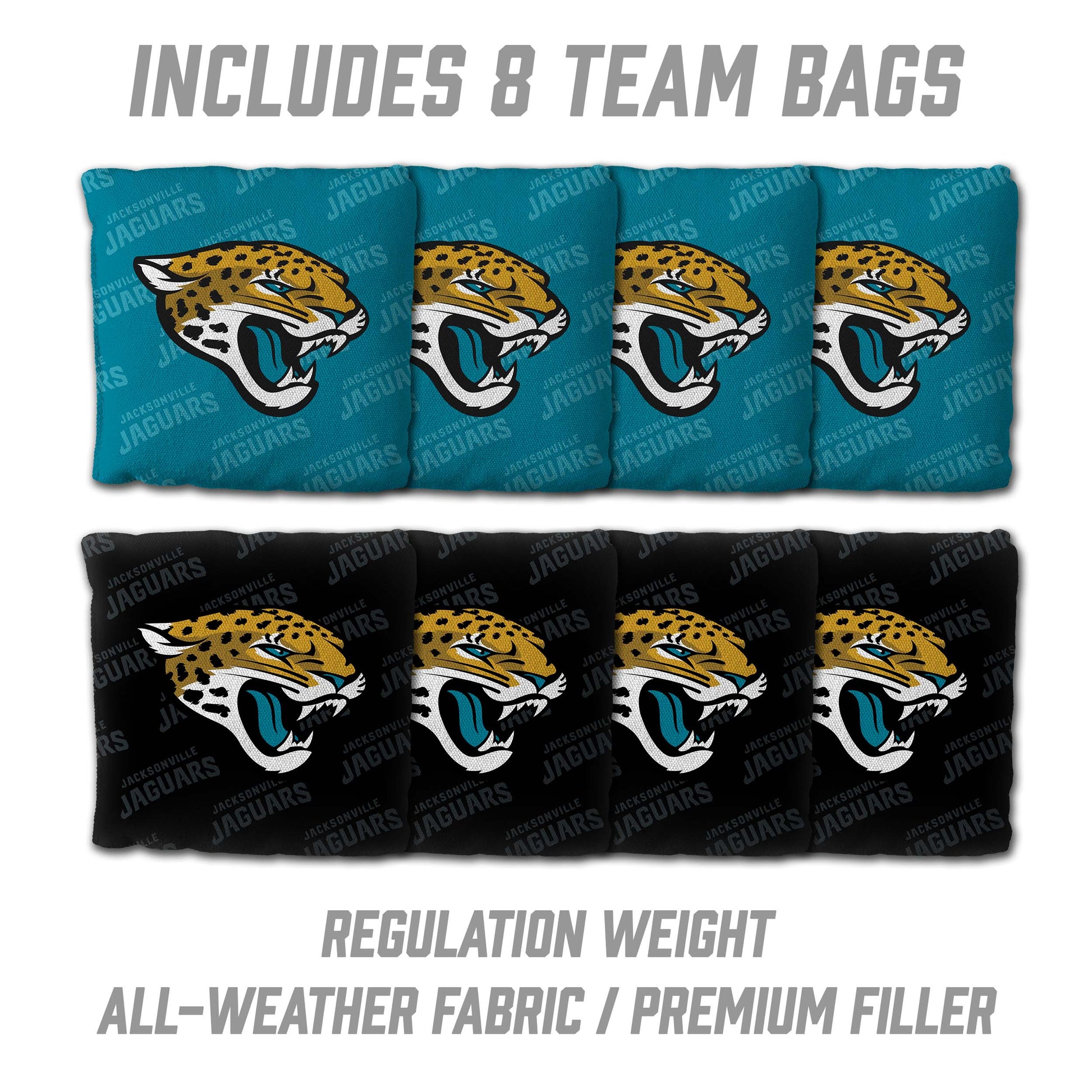 NFL Jacksonville Jaguars 2' X 3' All-Wood Cornhole Set - Alt 3