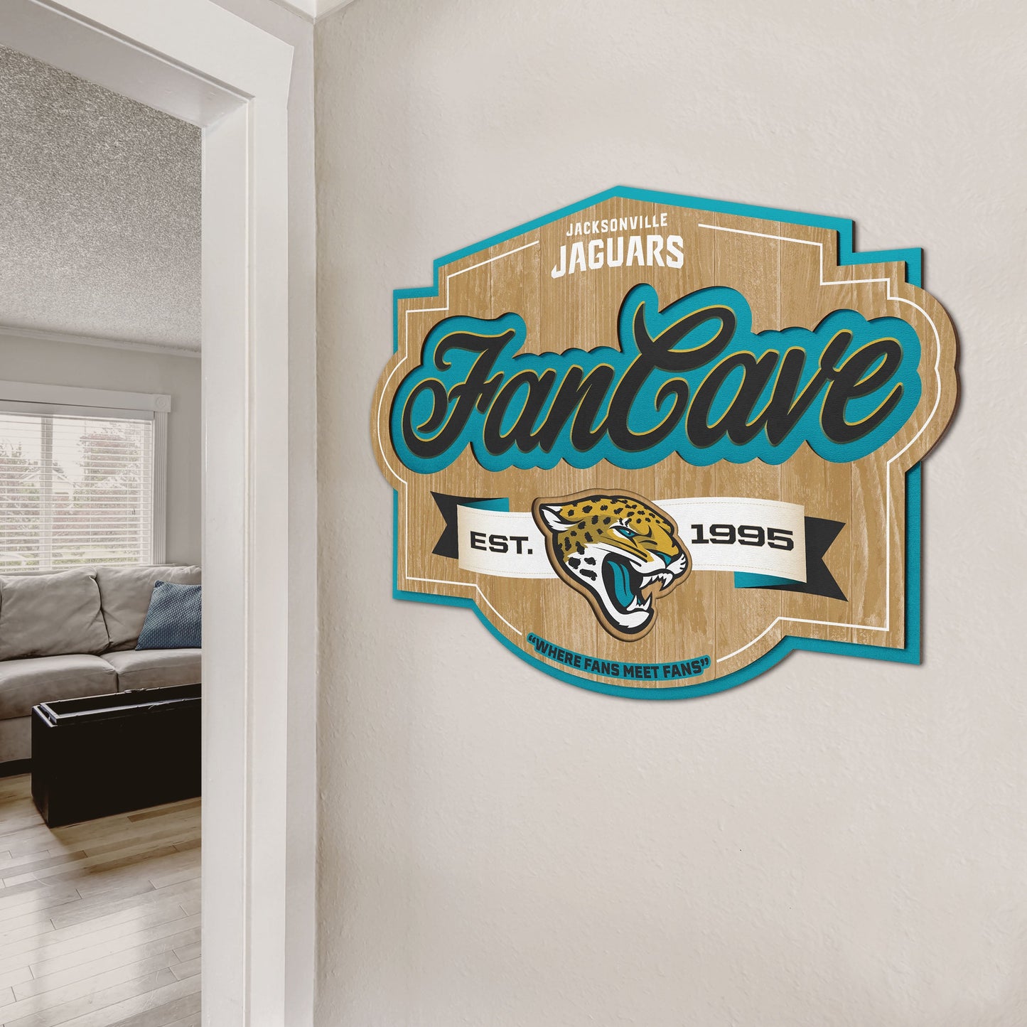 Jacksonville Jaguars Fan Cave Wall Art Alt 2