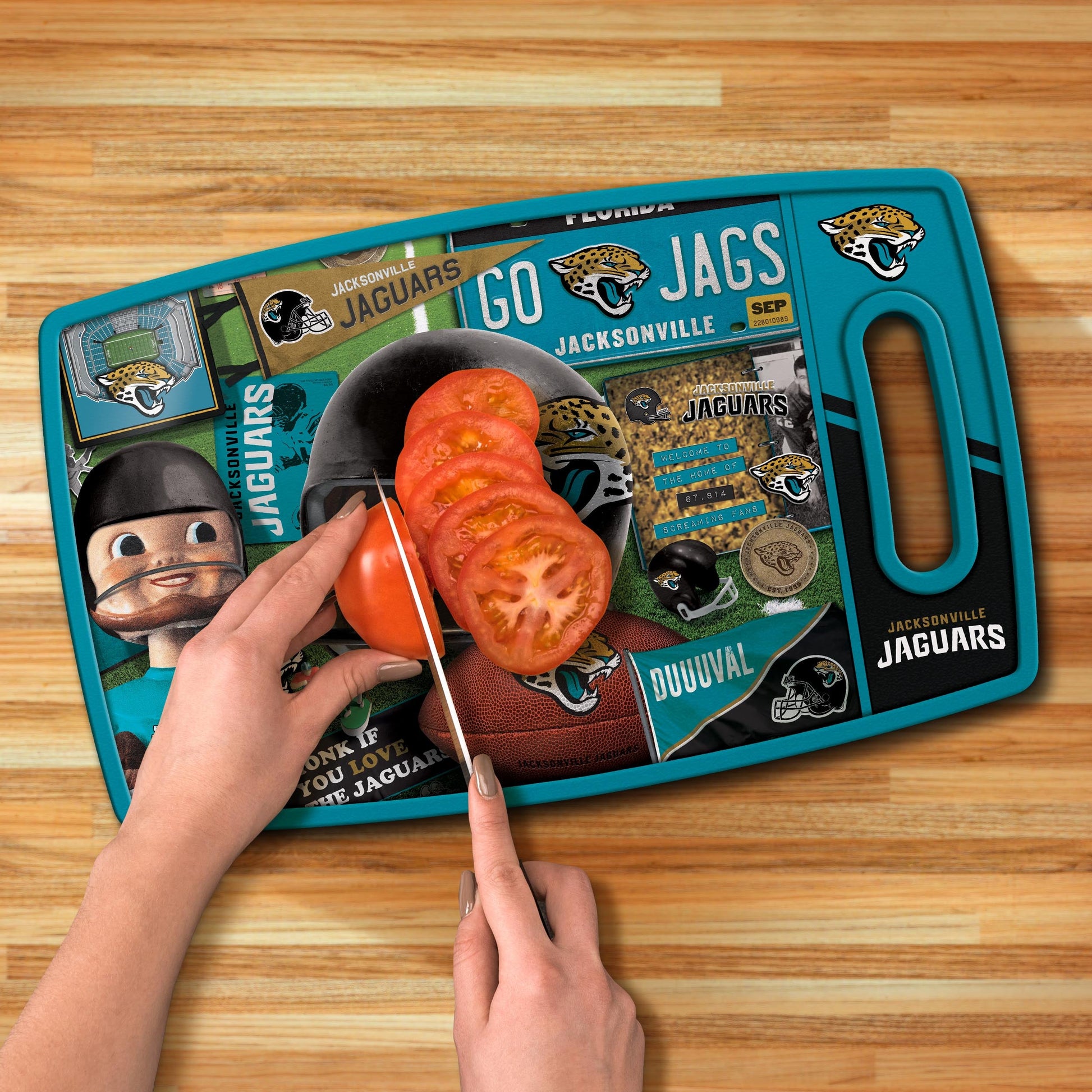 Jacksonville Jaguars Retro Series Cutting Board Alt 3