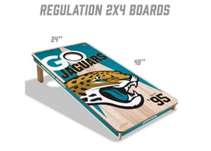 NFL Jacksonville Jaguars 2' x 4' All Wood Cornhole Set