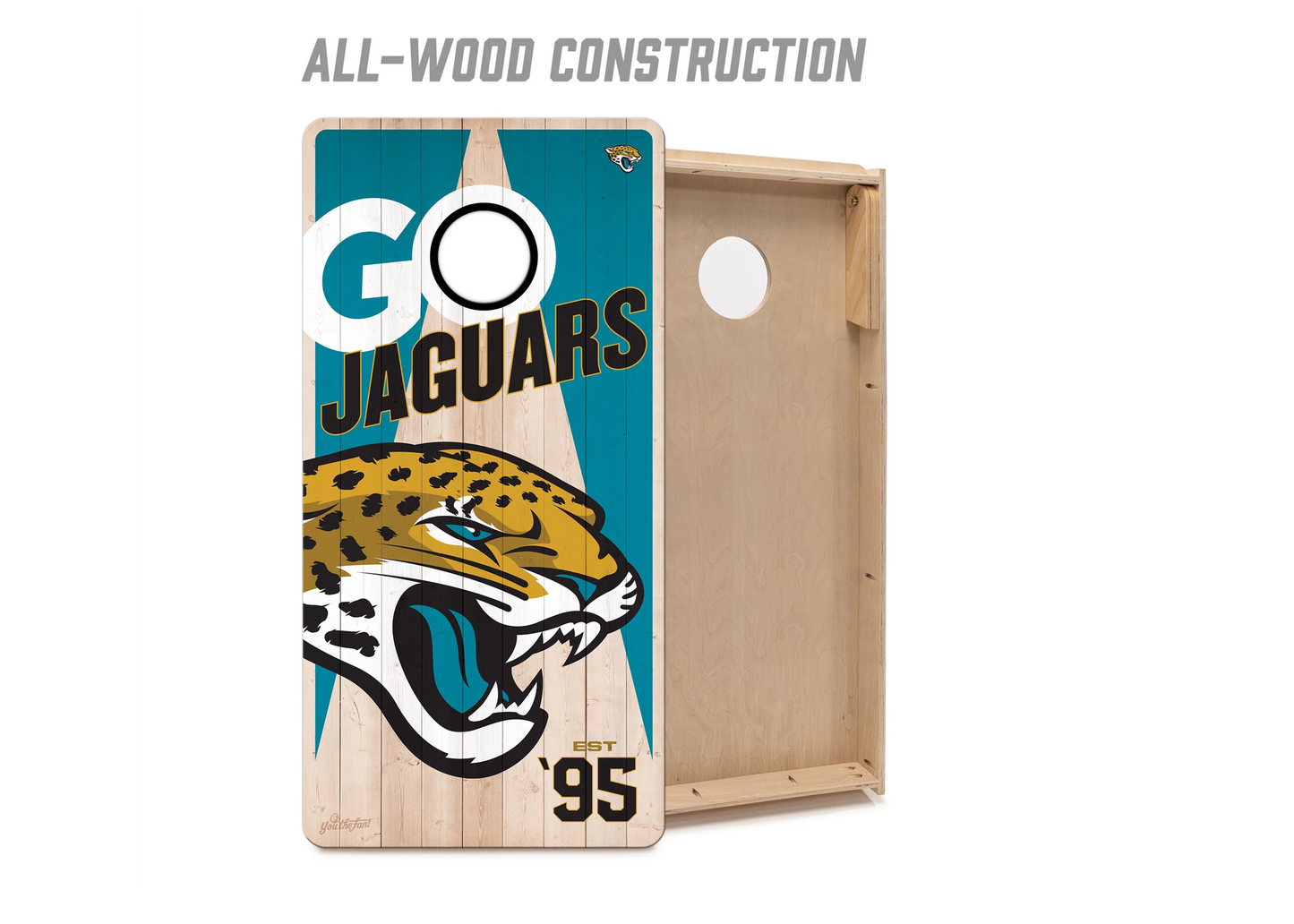 NFL Jacksonville Jaguars 2' x 4' All Wood Cornhole Set