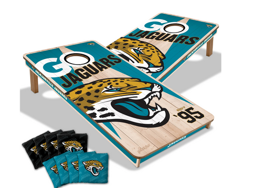 NFL Jacksonville Jaguars 2' x 4' All Wood Cornhole Set