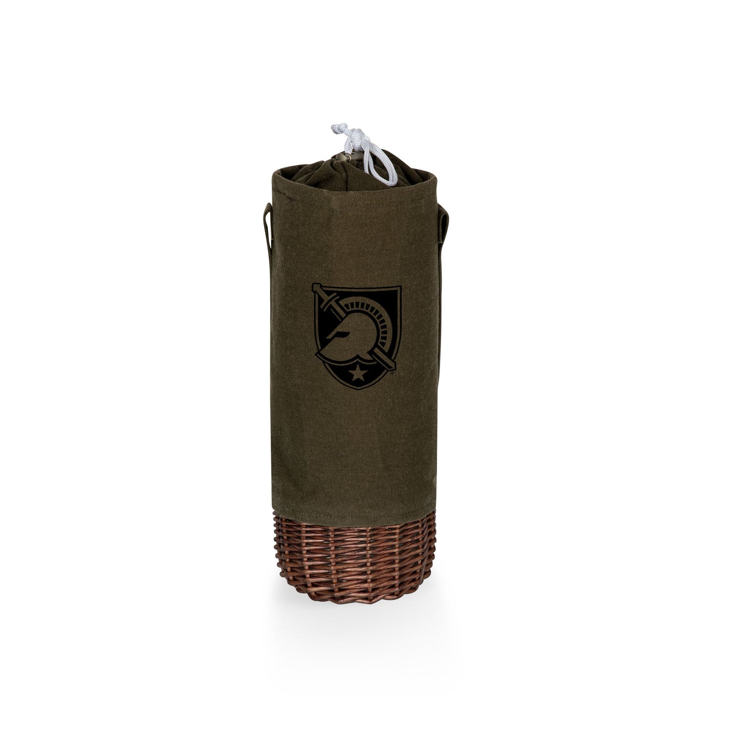 Army Black Knights - Malbec Insulated Canvas and Willow Wine Bottle Basket