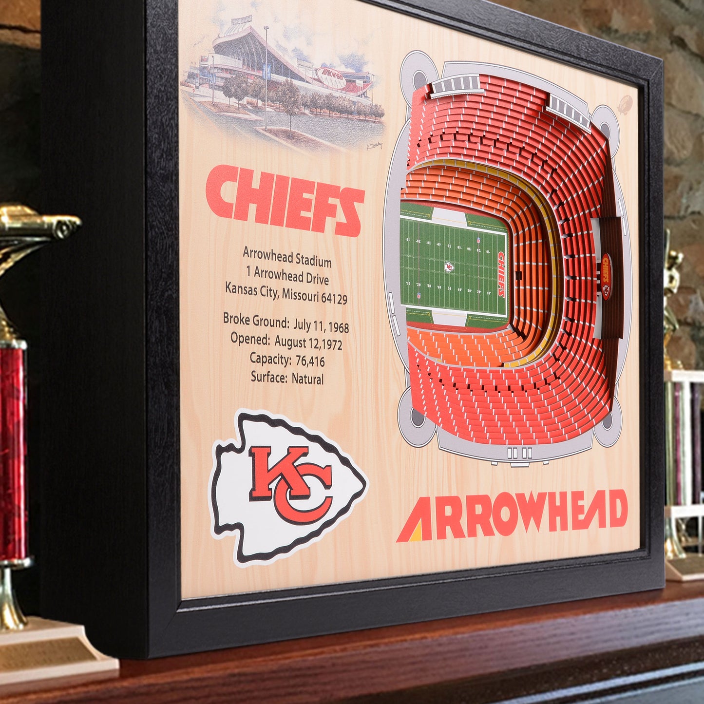 NFL Kansas City Chiefs 25-Layer StadiumView Wallart