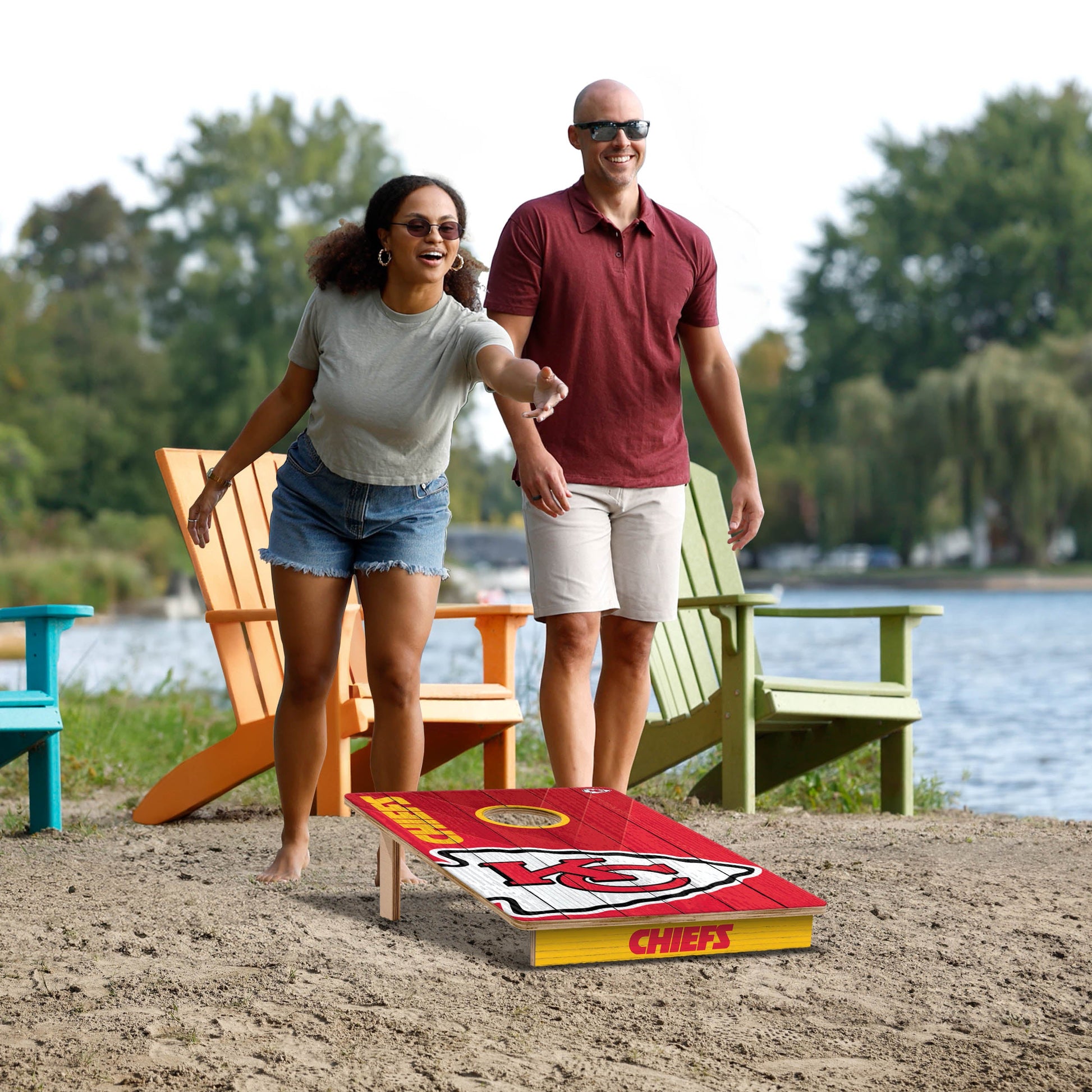 NFL Kansas City Chiefs 2' X 3' All-Wood Cornhole Set - Alt 5