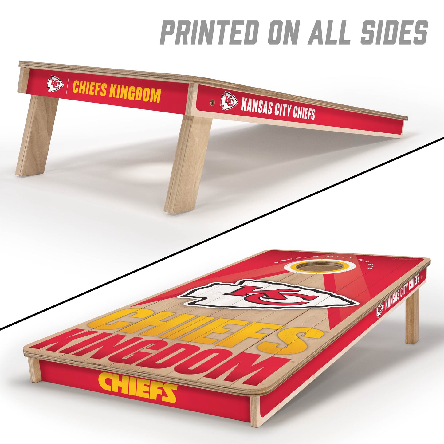 NFL Kansas City Chiefs 2' x 4' All-Wood Cornhole Set