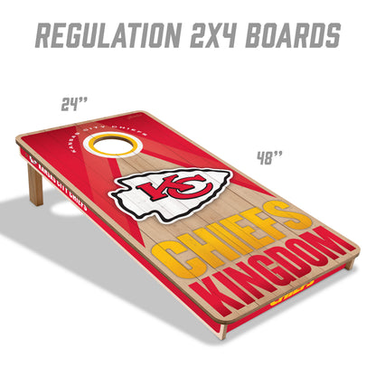 NFL Kansas City Chiefs 2' x 4' All-Wood Cornhole Set