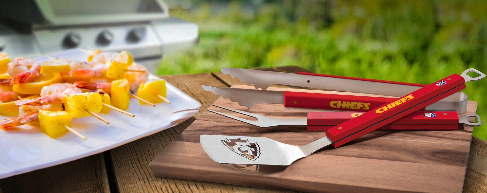 NFL Kansas City Chiefs Spirit Series 3-Piece BBQ Set - Alt View 1