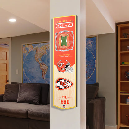 NFL Kansas City Chiefs 3D Stadium Banner 8' X 32'