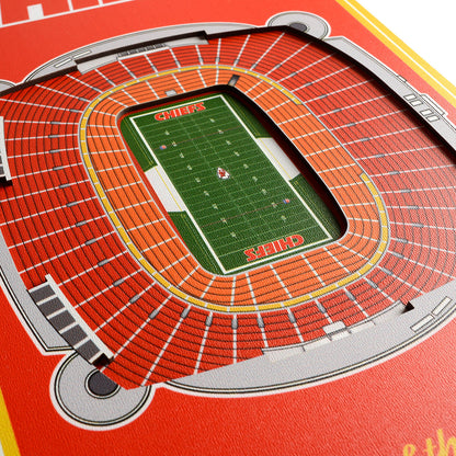 NFL Kansas City Chiefs 3D Stadium Banner 8' X 32'