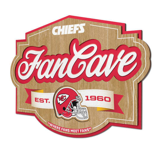 Kansas City Chiefs Fan Cave Wall Art