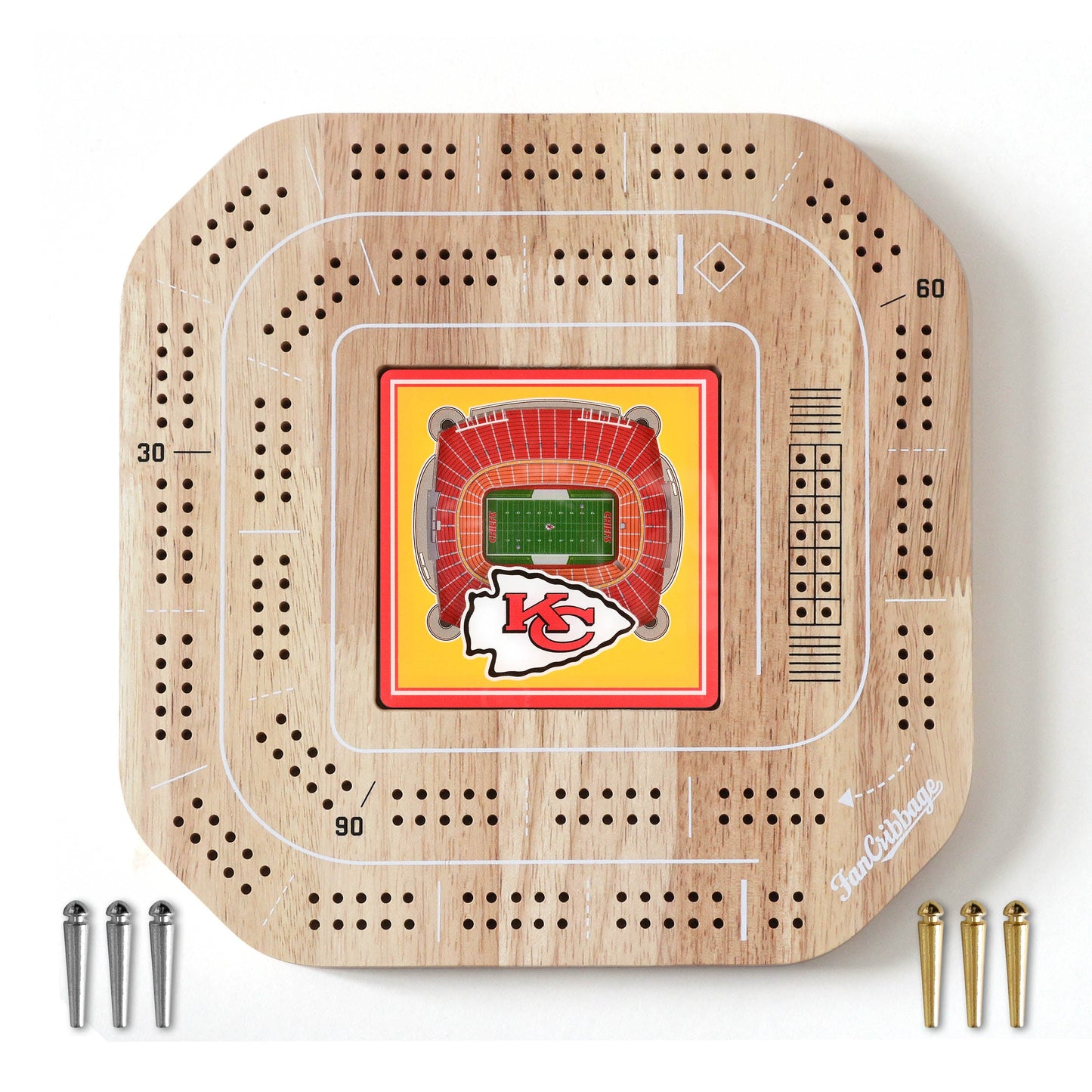 NFL Kansas City Chiefs StadiumView Cribbage Game