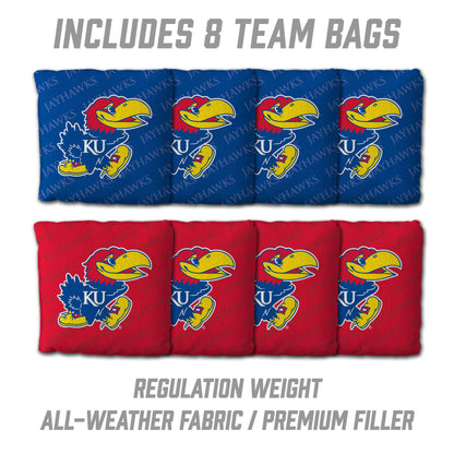 NCAA Kansas Jayhawks 2' X 3' All-Wood Cornhole Set - Alt 3