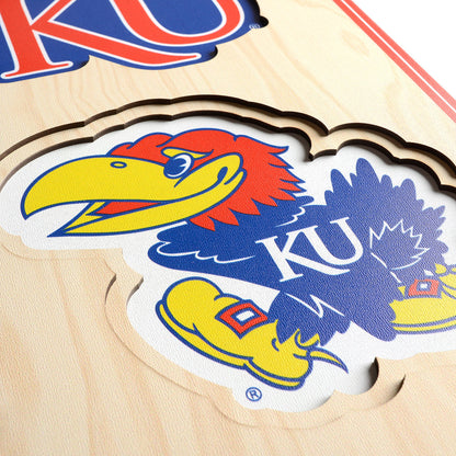 NCAA Kansas Jayhawks 3D Stadium Banner 8' X 32'