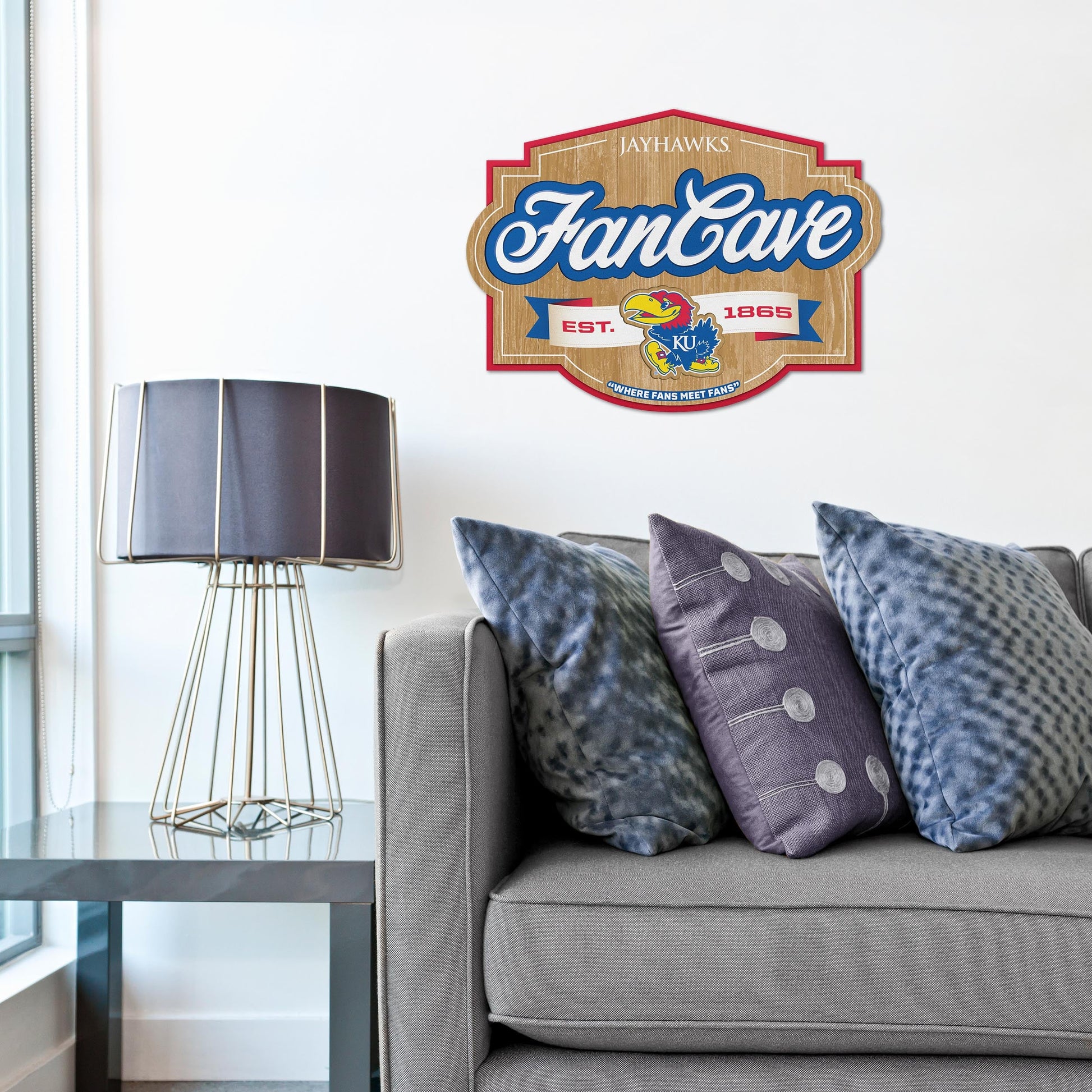 Kansas Jayhawks Fan Cave Sign Alt 1