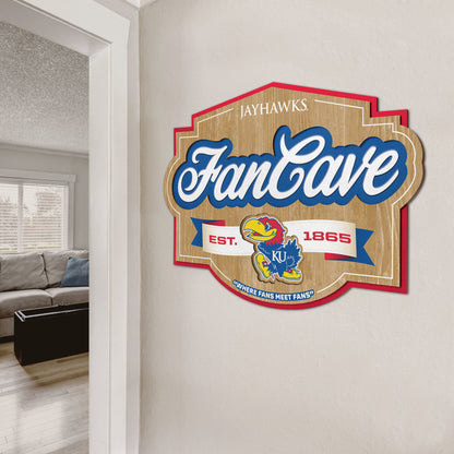 Kansas Jayhawks Fan Cave Sign Alt 2