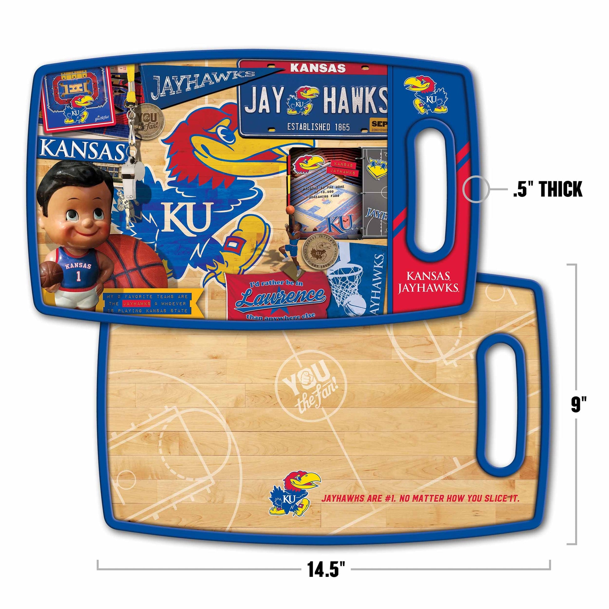 Kansas Jayhawks Retro Series Cutting Board Alt 1