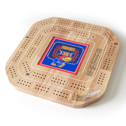 NCAA Kansas Jayhawks StadiumView Cribbage