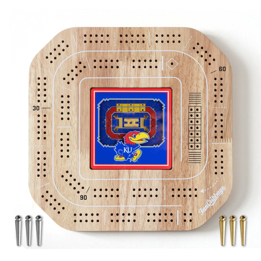 NCAA Kansas Jayhawks StadiumView Cribbage