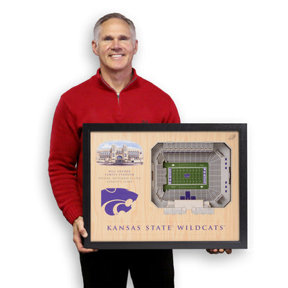 NCAA Kansas State Wildcats 25-Layer StadiumView Wallart