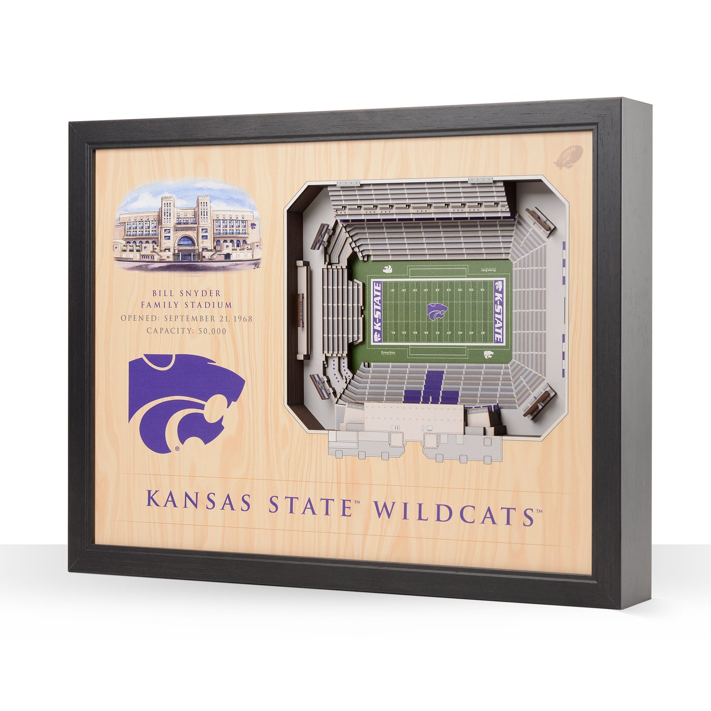 NCAA Kansas State Wildcats 25-Layer StadiumView Wallart
