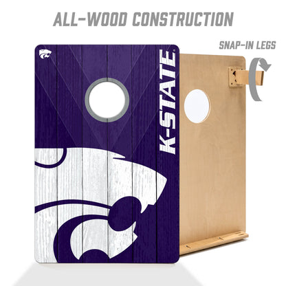 NCAA Kansas State Wildcats 2' X 3' All-Wood Cornhole Set - Alt 2