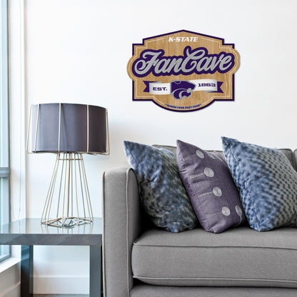 Kansas State Wildcats Fan Cave Sign Alt 1