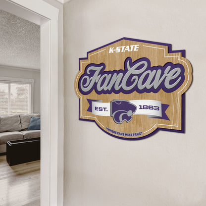 Kansas State Wildcats Fan Cave Sign Alt 2