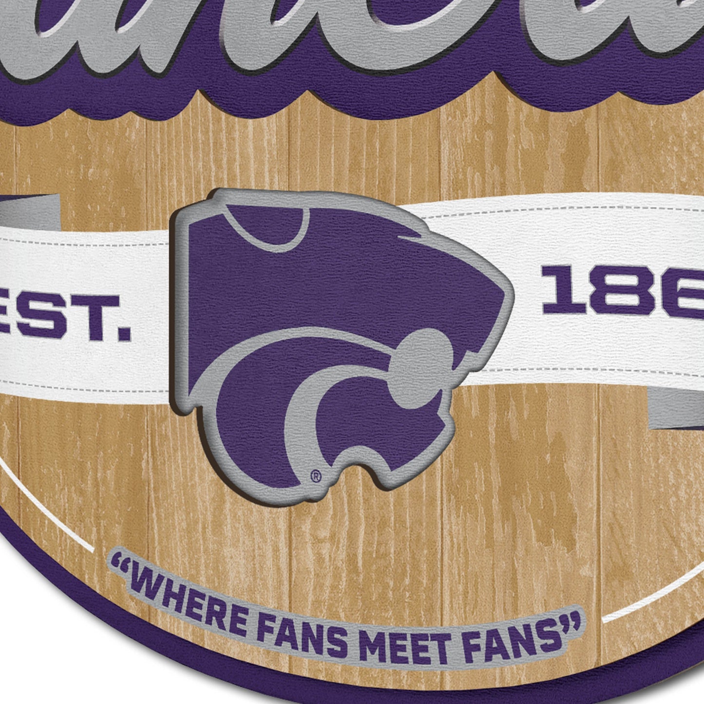 Kansas State Wildcats Fan Cave Sign Alt 3