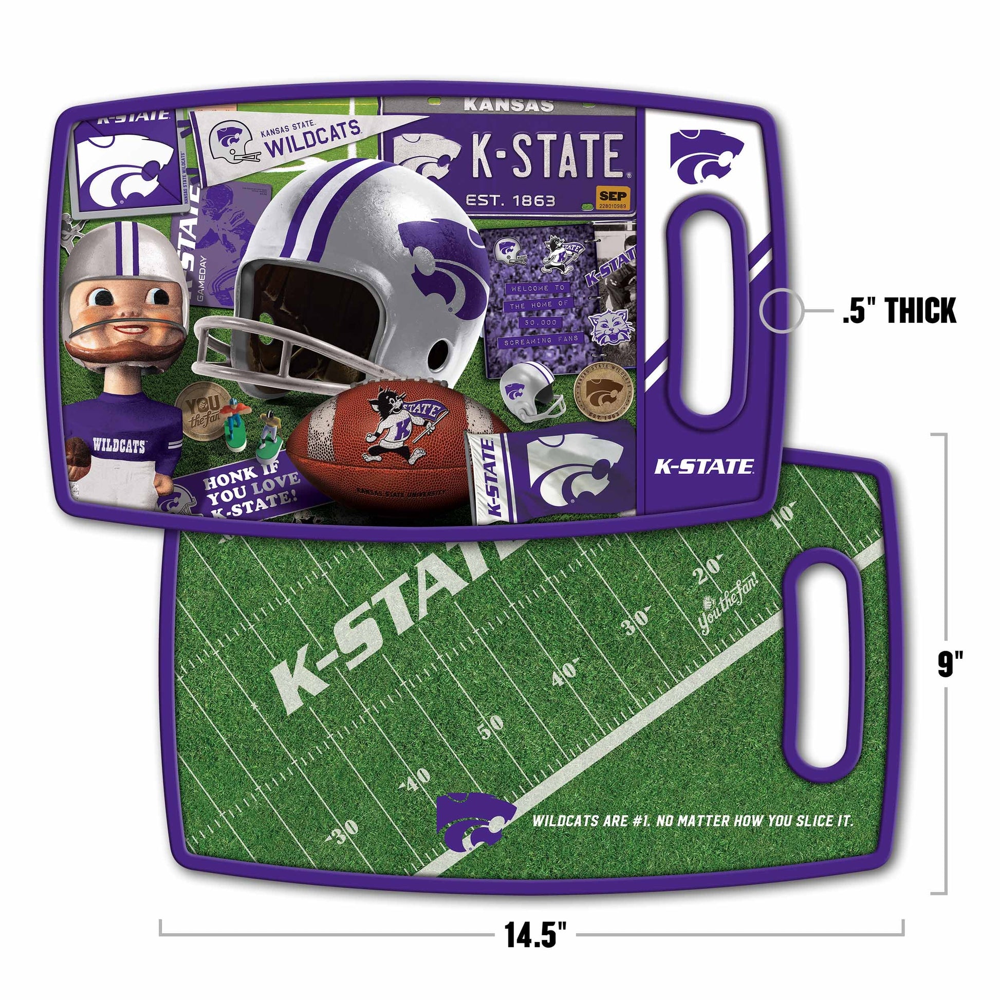 Kansas State Wildcats Retro Series Cutting Board Alt 1