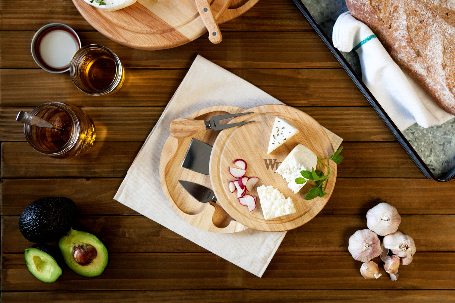 Wake Forest Demon Deacons - Brie Cheese Cutting Board & Tools Set