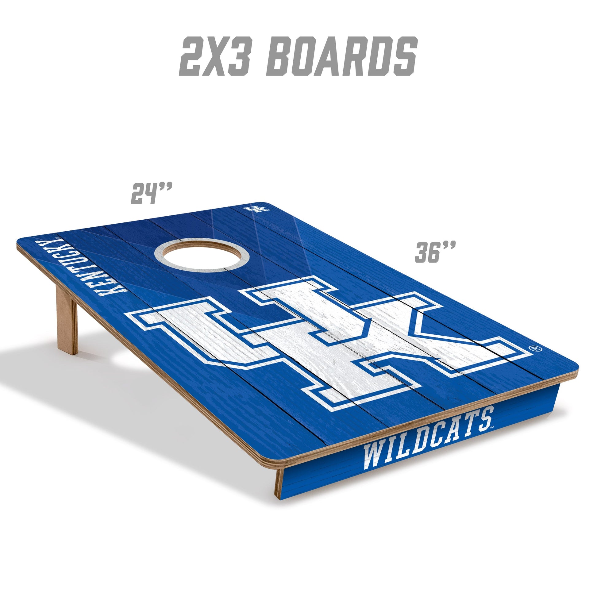 NCAA Kentucky Wildcats 2' X 3' All-Wood Cornhole Set - Alt 4