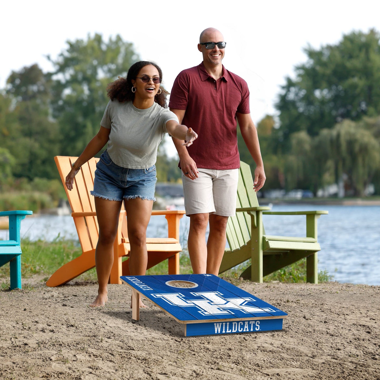 NCAA Kentucky Wildcats 2' X 3' All-Wood Cornhole Set - Alt 5