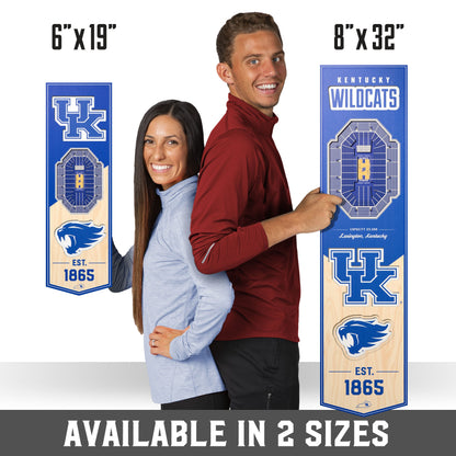 NCAA Kentucky Wildcats 3D Stadium Banner 8' X 32'