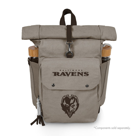 Baltimore Ravens - Carmel Roll Top Picnic Backpack Cooler
