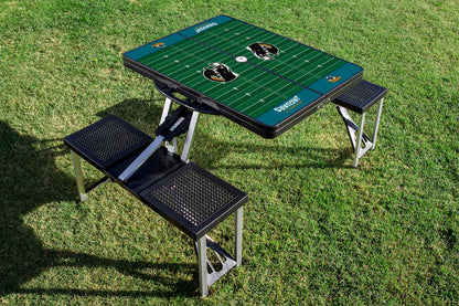 Jacksonville Jaguars Football Field - Picnic Table Portable Folding Table with Seats