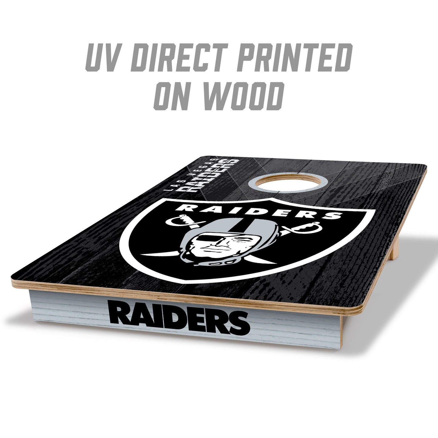 NFL Las Vegas Raiders 2' X 3' All-Wood Cornhole Set - Alt 1